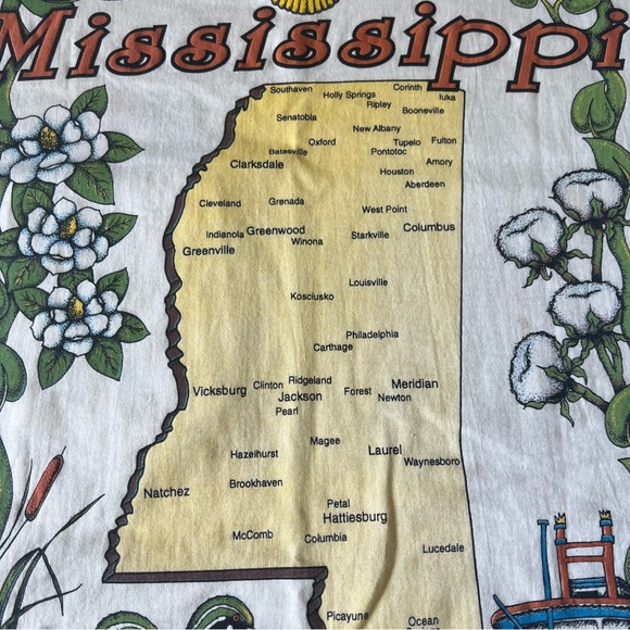 Vintage single stitch 1980’s Walmart t shirt Mississippi NWT graphic print - Picture 9 of 12